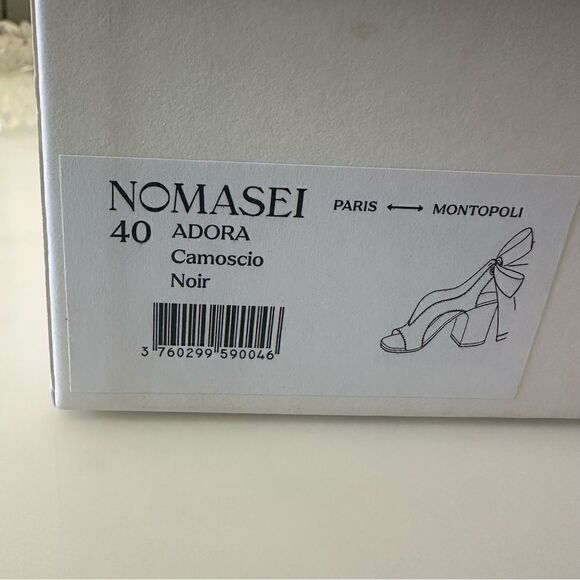 NOMASEI Camoscio Sandal Black Suede with Bow detail! - Picture 7 of 15